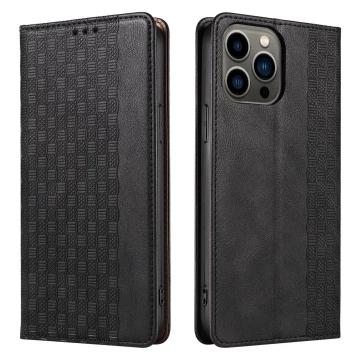 Magnetband-Hülle für iPhone 12 Pro Max, Tasche, Geldbörse, Mini-Lanyard, Anhänger, Schwarz