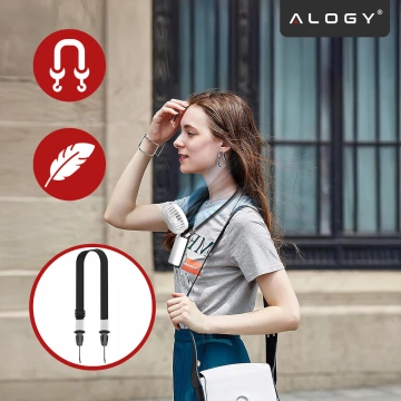 Ventilator Ventilator Handventilator Kabellos Alogy Desktop Tragbarer Handheld mit Telefonhalter USB-C Marineblau