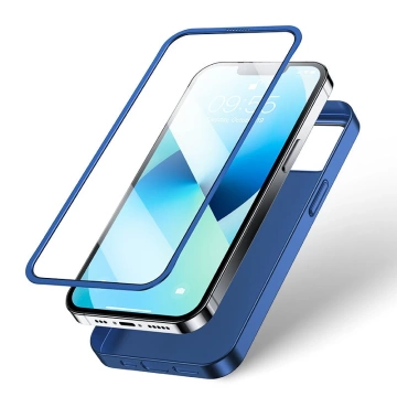 Joyroom 360 Full Case Cover für iPhone 13 Back &amp; Front Cover Tempered Glass Blue (JR-BP927 blue)