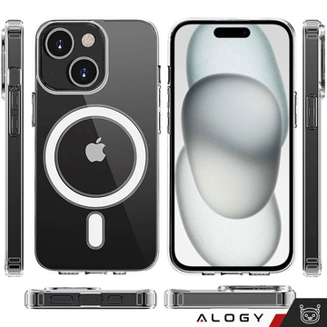 Etui do iPhone 15 Plus MagSafe obudowa Hybrid Case Cover Shock Clear Alogy Przezroczyste