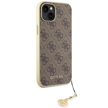 Etui Guess GUHCP15MGF4GBR für iPhone 15 Plus 6,7" Hardcase 4G Charms Collection braun/braun