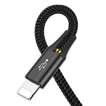 Baseus Kabel USB 4in1 Lightning / 2x USB Typ C / Micro-USB Kabel in Nylongeflecht 3.5A 1.2m schwarz (CA1T4-B01)