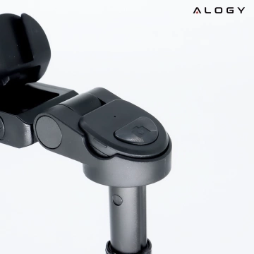 Selfie Stick Mini Tripod stabilny kompaktowy lekki Kijek do Selfie i Statyw Rozkładany 360° z Pilotem Bluetooth 10m, Stojak do Zdjęć i Nagrywania, Alogy FlexiShot™ Czarny