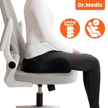 DR.MEDIC SeatRest™ Ergonomisches Bürokissen für Autositze, Steißbeinstütze, für Bürostühle, Autositze