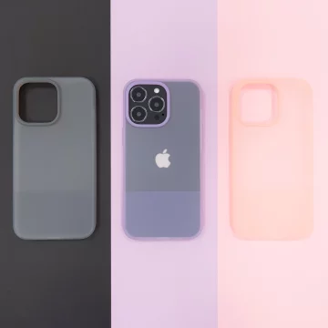Kingxbar Plain Series etui pokrowiec do iPhone 13 Pro silikonowa obudowa fioletowy