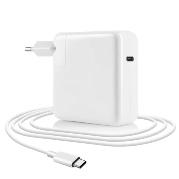 Ładowarka Zasilacz do Apple MacBook Alogy Universal Charger Kabel 2m USB-C do USB-C Szybkie ładowanie PowerDelivery PD 87W Biały