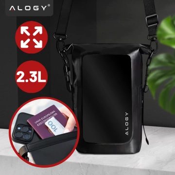 Sakwa Etui wodoodporne na telefon duża torba worek Case wodoszczelne Alogy Waterproof Czarne
