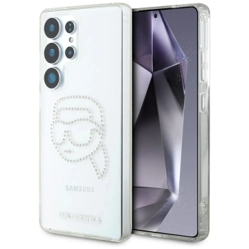 Etui do Samsung Galaxy S25 Ultra Przezroczysty Karl Lagerfeld Rhinestones Karl Head Logo