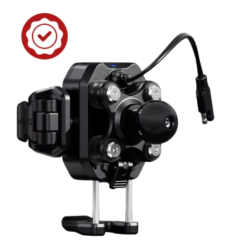 Uchwyt Motocyklowy na kierownicę KEWIG M33-A1 na telefon z ładowarką Qi 15W + PD 30W USB-C z systemem przeciwwstrząsowym na motor quada skuter Czarny