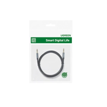 Kątowy kabel UGREEN AUX 2 x mini jack 3,5 mm 1,5m niebieski (AV112)