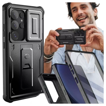 Samsung Galaxy S25 Ultra Hülle Schutzhülle Tech-Protect Kevlar Cam Schwarz