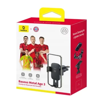 Uchwyt Samochodowy Baseus Metal Age 3 Czarny Edycja Bayern