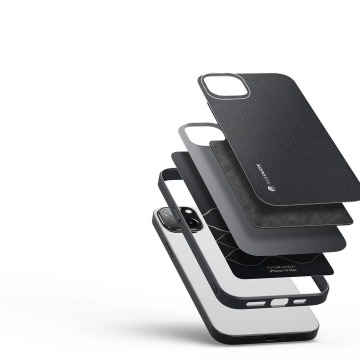 Dux Ducis Fino etui pokrowiec pokryty nylonowym materiałem iPhone 14 Plus czarny