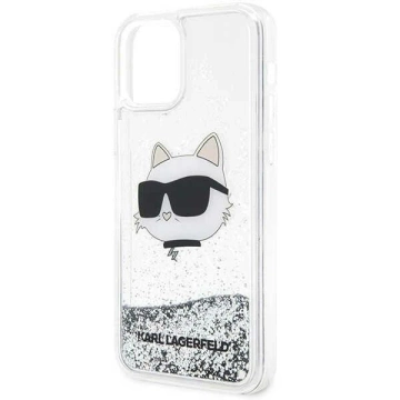 Etui ochronne na telefon Karl Lagerfeld KLHCP12MLNCHCS do Apple iPhone 12 /12 Pro 6,1" srebrny/silver hardcase Glitter Choupette Head