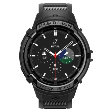 Etui Spigen Rugged Armor „Pro“ für Samsung Galaxy Watch 6 Classic (47 mm) schwarz