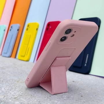 Wozinsky Kickstand Case Silikonhülle mit Ständer für iPhone 13 hellblau