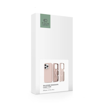 MagSafe Silikonhülle für iPhone 15 Pro Max Candy Pink