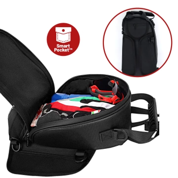 Motorradtasche mit abnehmbarer Handyhülle, wasserdichte Motorradtasche mit Fächern und Tankhalterung, geräumig und robust, MotoRider™ – Schwarz