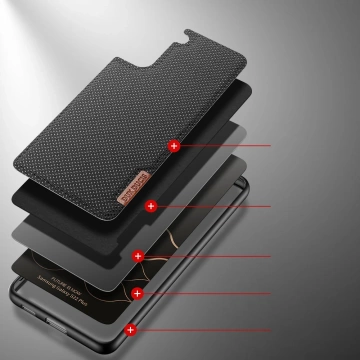 Dux Ducis Fino Schutzhülle mit Nylonmaterial Samsung Galaxy S22 (S22 Plus) schwarz