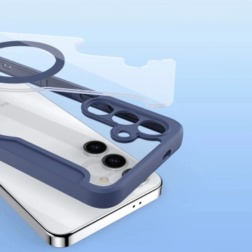 Dux Ducis Skin X Pro Hülle für Samsung S24 mit Magnetring und Klappe – Blau