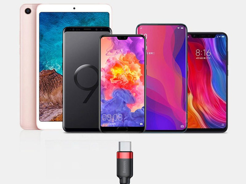 Baseus Kabel USB-C 2A 2M rot schwarz