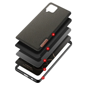 Dux Ducis Fino Schutzhülle mit Nylonbezug für Samsung Galaxy A42 5G grün