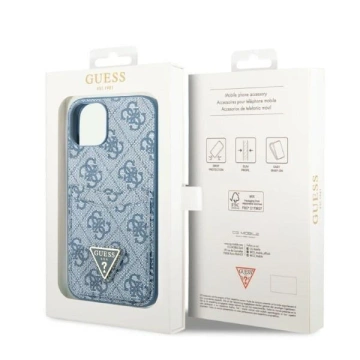 Etui na telefon Guess do iPhone 13 mini 5,4" niebieski/blue hardcase 4G Triangle Logo Cardslot 