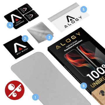 Hybridglas für Realme 11 Pro 5G / Pro Plus Displayschutzfolie Alogy Flexi Glass 9H Hüllenfreundlicher flacher Displayschutz