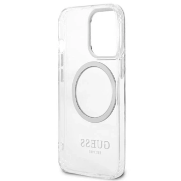 Etui Guess GUHMP13LHTRMS do iPhone 13 Pro / 13 6,1" hard case Metal Outline Magsafe