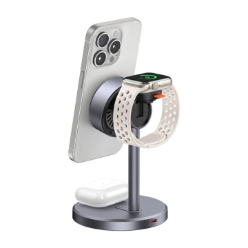 Ładowarka bezprzewodowa Mcdodo 3w1 15W Qi2 + Sieciowa 33W iPhone Watch AirPods