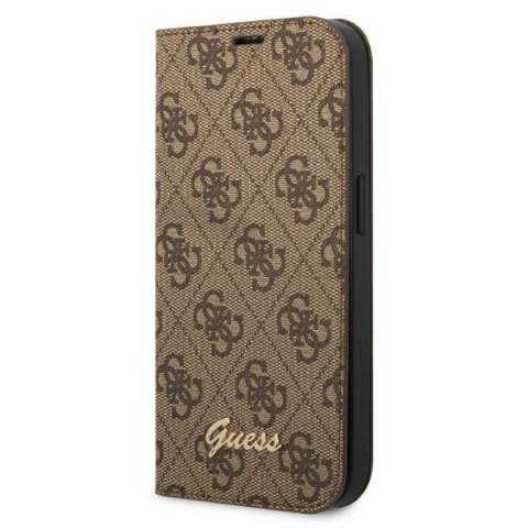 Etui Guess GUBKP14SHG4SHW do Apple iPhone 14 6,1" brązowy/brown book 4G Vintage Gold Logo