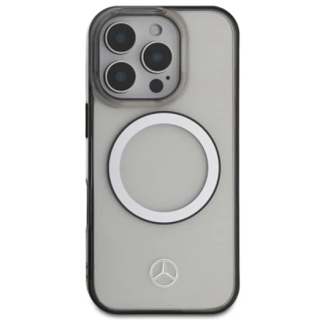 Etui Mercedes do iPhone 16 Pro Max 6.9" MagSafe Transparent Hardcase Printed logo 