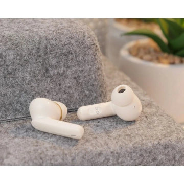 Słuchawki bezprzewodowe Bluetooth HOCO TWS EQ6 Etui ładujące Białe