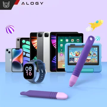 2x Stylus Kapazitiver Touchscreen-Stift für Telefon Tablet Alogy Stylus Pen für Kinder 10 cm Lila