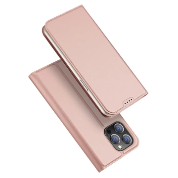 Dux Ducis Skin Pro iPhone 15 Pro Hülle mit Klappe und Geldbörse – Pink
