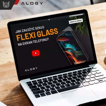 Szkło "NIETŁUKĄCE" do Apple iPhone 16 hybrydowe Alogy Flexi Full Glass 9H płaskie na cały ekran