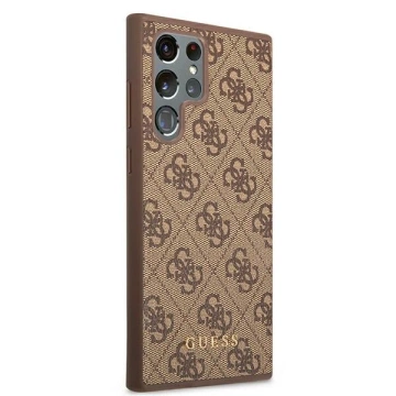 Etui Guess GUHCS22LG4GFBR do Galaxy S22 Ultra S908 hard case 4G Metal Gold Logo