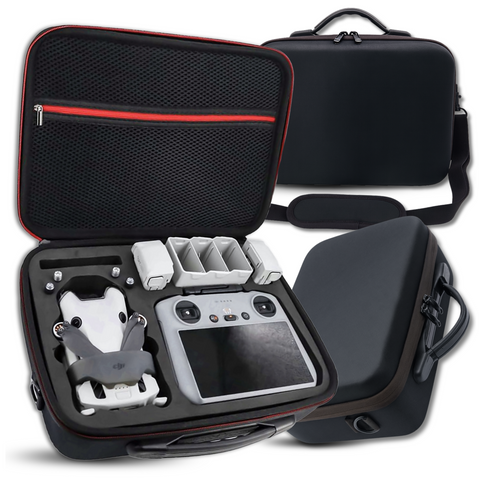 Hartschalenkoffer Koffer Koffer für DJI Mini 4 Pro / DJI Mini 3 Pro / Mini 3 Drohne Hartschale mit Tragegurt Hartschale Alogy Schwarz