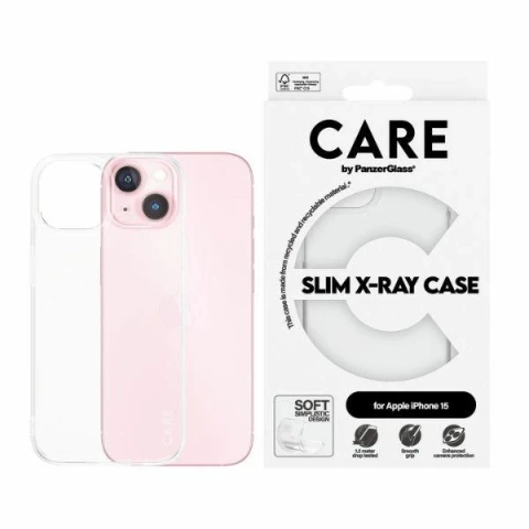 iPhone 15 PanzerGlass Slim X-Ray Case Transparent