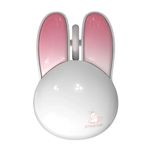 Kabellose Maus MOFII Bluetooth Rabbit M6DM Glossy (Weiß-Pink)
