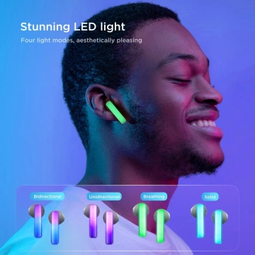 Słuchawki TWS Joyroom JR-TC1 IceLens Series Bluetooth 5.3 LED – Białe