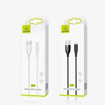 USAMS Kabel U18 microUSB 2A Schnellladung 1m zarny/schwarz SJ268USB01 (US-SJ268)