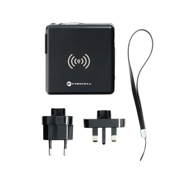 Ładowarka podróżna POWERBANK Forcell 5w1 10000mAh PD QC Wireless 