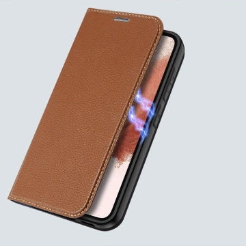 Dux Ducis Skin X2 Schutzhülle für Samsung Galaxy S23 Flip Case Wallet Stand Braun