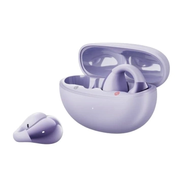 Kabellose Kopfhörer QCY Crossky Clip T33 Bluetooth 5.4 30h Lila