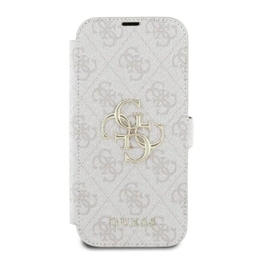 Guess 4G Metal Logo Book Case iPhone 16 Pro Max – Pink ze standem