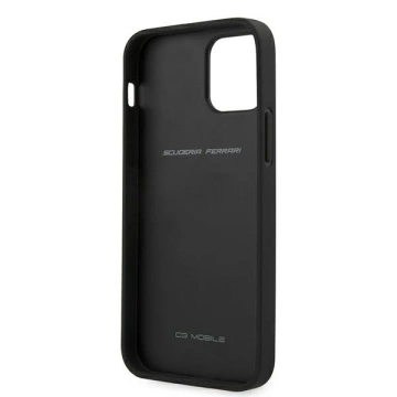 Etui na telefon Ferrari iPhone 12/12 Pro 6,1" czarny/black hardcase On Track Perforated