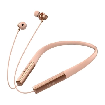 Słuchawki Bezprzewodowe Neckband LDNIO N01 Bluetooth 5.3 50h Różowe Złoto