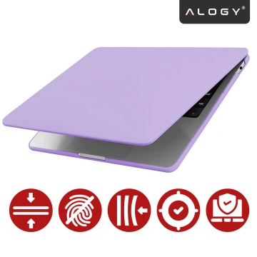Etui do Apple MacBook Air 13 / 13.3" 2018–2021 (M1 A2337/A2179/A1932) – elastyczna, matowa obudowa ochronna, lekka i odporna – Alogy AirGuard™ Fioletowy