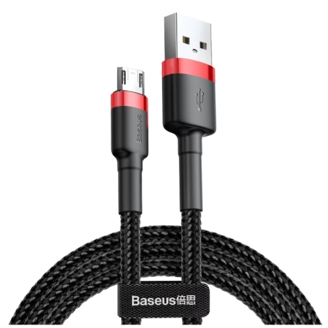 Baseus Cafule Micro-USB 1.5A Nylonkabel 200cm Schwarz / Rot